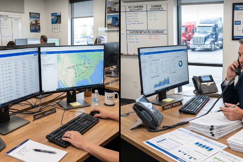 Truck Dispatching vs Truck Brokerage comparison
